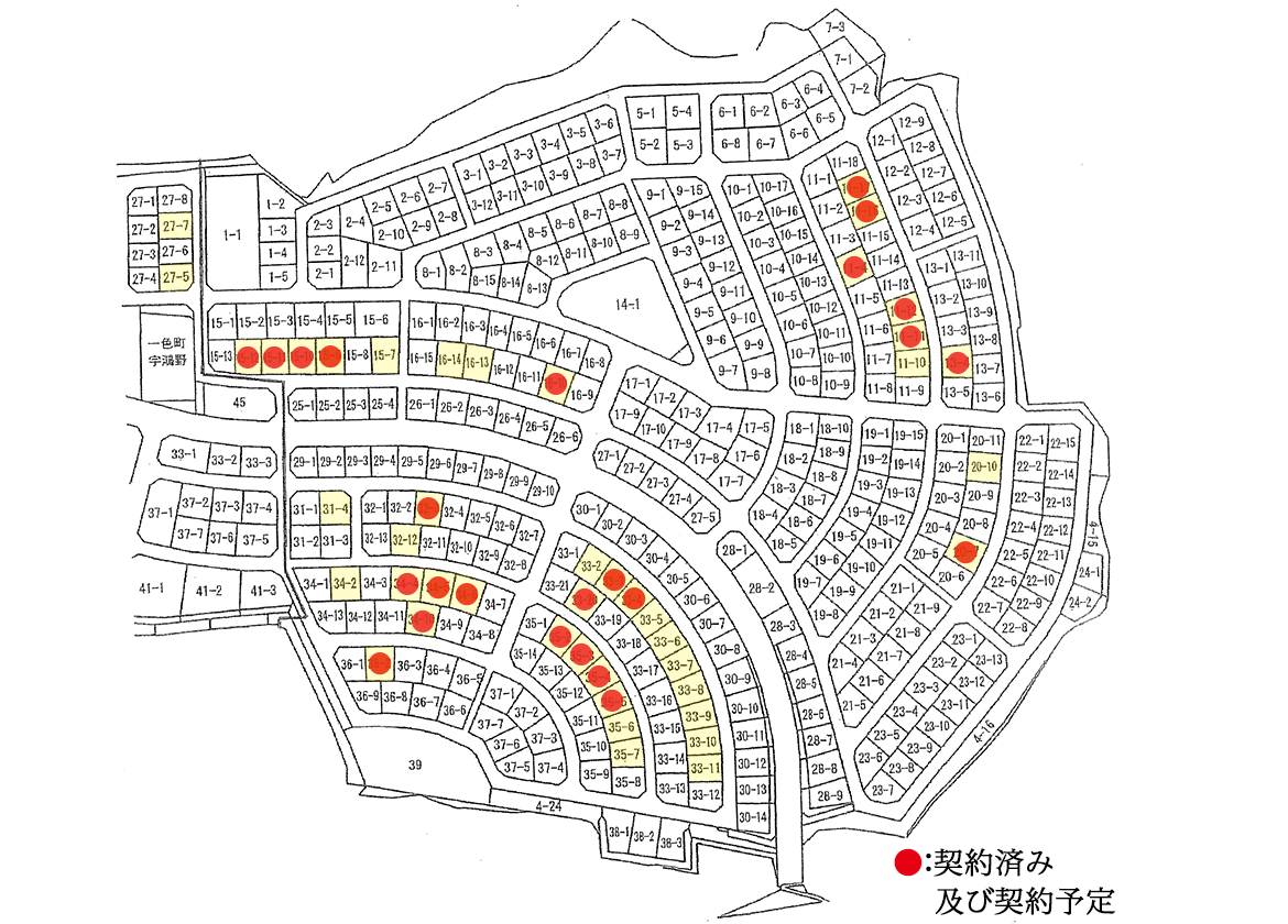グリーンヒル久居　全体区画図