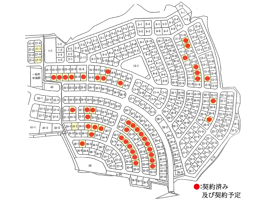 グリーンヒル久居　全体区画図